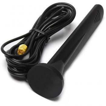 Micro Antenne GSM/GPRS, 15 dBi, 600‑6000 MHz, SMA Mâle, Imperméable, Magnétiques, Noir