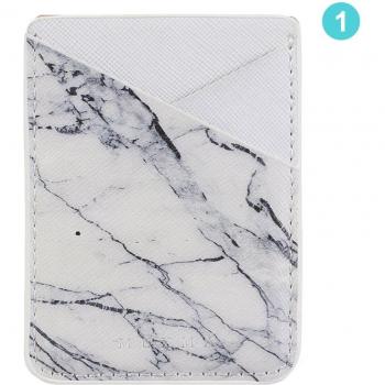 Funda adhesiva para móvil con bolsillo trasero