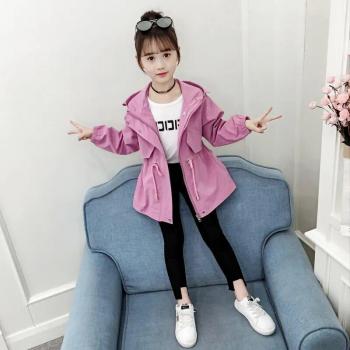 Gabardina Capucha Niñas Casual 3-12 Años