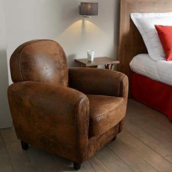 Fauteuil club vintage marron