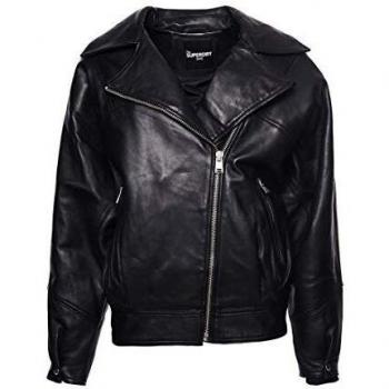 Superdry Mujer: Cazadora de Cuero Hybrid M