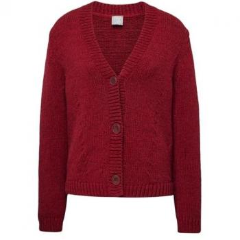Rabe V‑Formiger roter Strick‑Cardigan – Kuschelig & Trendig