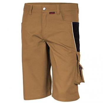 Qualitex Berufsshorts PRO khaki/schwarz Damen 38 Herren 44