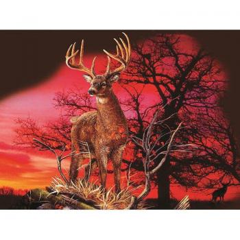 Strass 5D à faire soi-même cerf et forêt 20X30CM