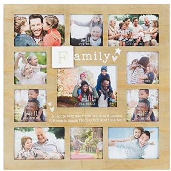 Family Wooden Aperture Collage Frame