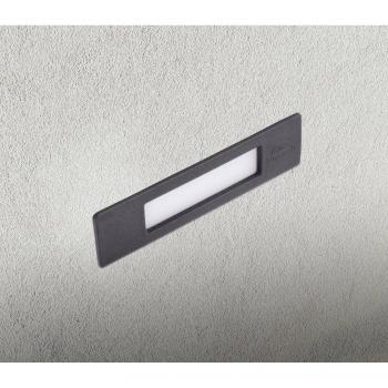 Fumagalli Nina 190 R7S CCT 7,5W IP55 Faro da incasso nero/opal in resina sintetica