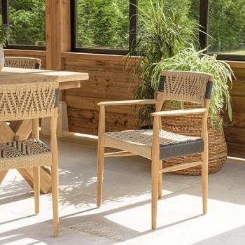 Sillones Valeria Jardín Beige Negro