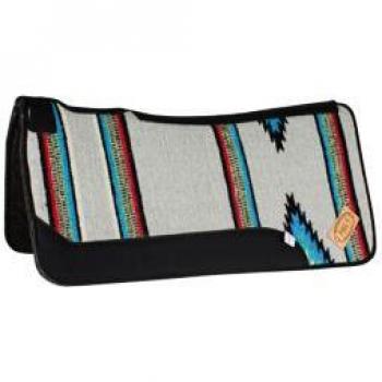 Selle Équestre Rouge et Argent en Tissu Navajo