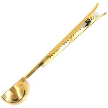 Zwei-in-eins Kaffee Löffel und Abdichtungsclip