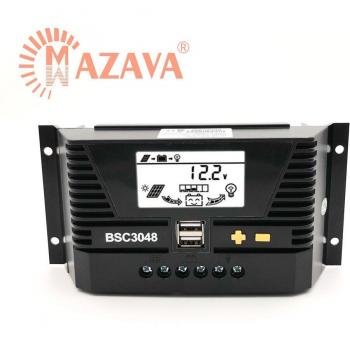 1Pcs 20A Solar Charger Controller 12V 24V 36V 48V Auto PWM LCD Display Dual USB