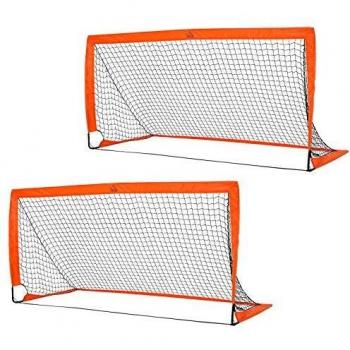 HOMCOM Foldable Outdoor Football Goal with Weather-Resistant Net