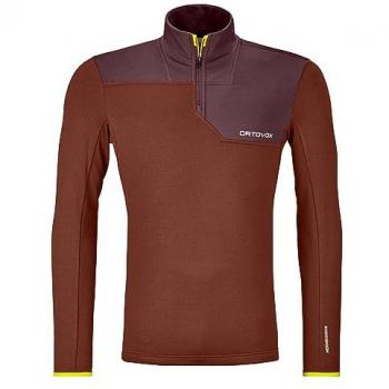 Ortovox Light Zip Neck Fleece Pullover clay orange orange S Herren