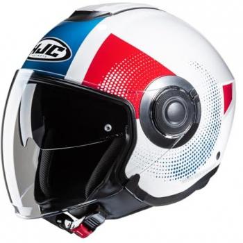 Casque HJC i40N Pyle Jet Blanc Rouge Bleu M
