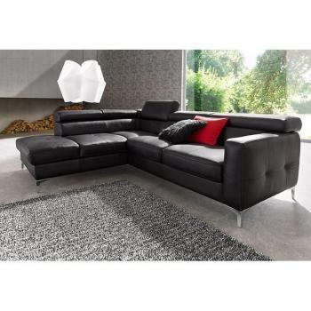 COTTA Sammy Sofaset – Kunstleder, verstellbares Kopfteil, extra tiefe Sitze