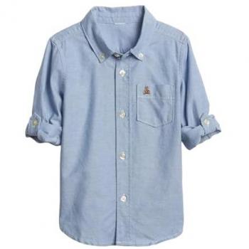 Camiseta Azul de Manga Corta Gap