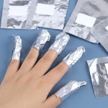 Paquete de Envolturas de Aluminio para Uñas 50 Uds