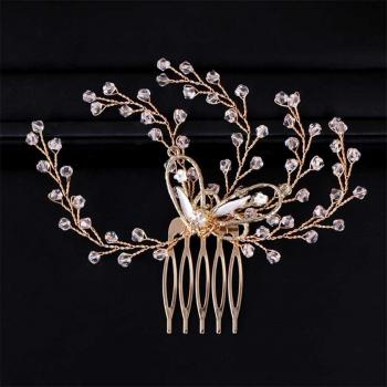 Gold Alloy Floral Hairpins for Girls