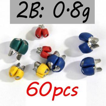 60pcs Reusable Fishing Split Shot Weights (0.5g