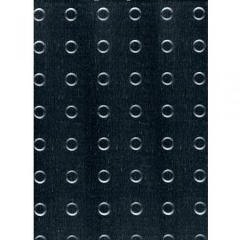 Tôle emboutie en aluminium anodisé couleur argent avec motifs circulaires de 240 x 480 x 1 mm par GAH