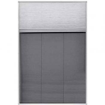 Moustiquaire plissée pour fenêtre 80 x 120cm en Aluminium