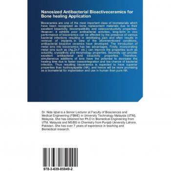 Iqbal, Nida: Nanosized Antibacterial Bioactiveceramics for Bone healing Application
