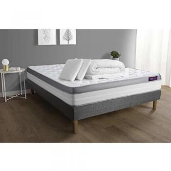Pack Matelas + sommier 140x190 Memo Zen Mousse à mémoire de Forme