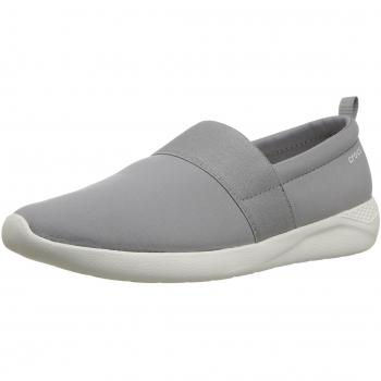 Crocs Literide Slipon Sneaker für Damen grau/hellgrau-weiß, 34,5 EU