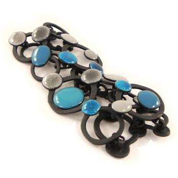 NOA Bracciale Artigianale Arlequin Blu