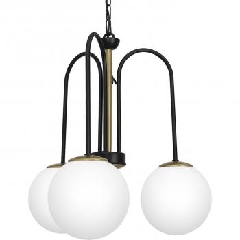 Lumière Suspendue Berlin Noir Laiton Triplex