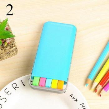 Kit 5 marqueurs surligneurs couleur bonbon + boîte à stylo kawaii – fournitures pour enfants