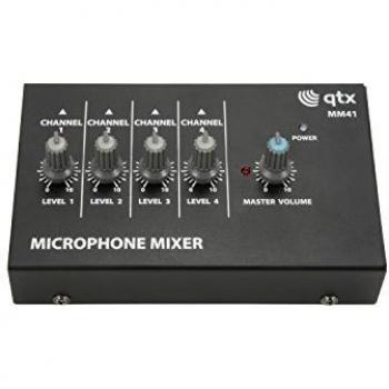QTX MM41 4 Channel Mini Microphone Mixers