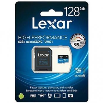 Lexar 128 Go Micro-SDXC 633x avec adaptateur SD