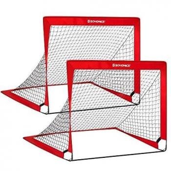 Leichtes Fußballtor für Kinder mit Haltestangen, Rot