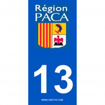 Étiquette Décorative 13, Région/Département