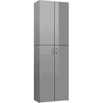 Eleganter Büroschrank Hochglanz-weiß 60x32x190 cm