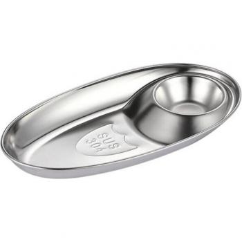 Boulettes de Crevettes & Kimchi – Assiette inox
