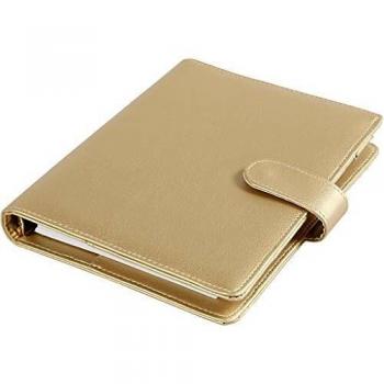 Planner, 19x23.5x4 cm, Ring Binder, Gold, 1 pc