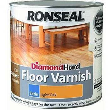 Ronseal Diamond Hard Satin Varnish Light Oak 2.5L