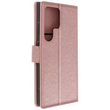Capa de Lujo para Galaxy S24, Rosa Dorado, Tarjetero Incluido