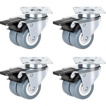 4Pcs 50mm Rotatable Castor Wheels for Garden Trolley