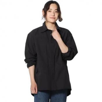 Camisa deportiva TAKIBI Light Ripstop en negro