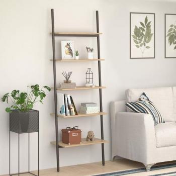 Scaffale Design 5 Ripiani Marrone Chiaro