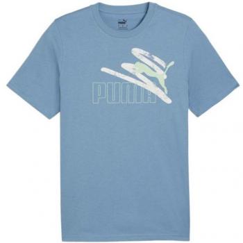 Camiseta Puma Essentials+ 2 Logo Lab Summer Azul
