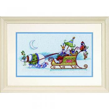20×20 Snow Bear and Sleigh Handicraft Kit