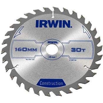 Irwin Construction Circular Saw Blade 160 x 20mm x 30T ATB IRW1897192