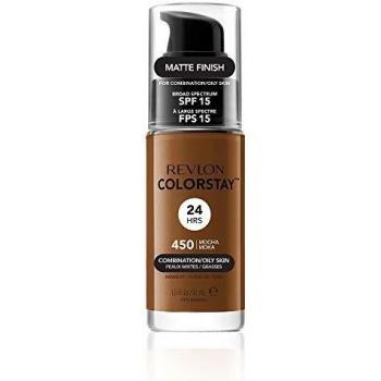 Revlon Fond de Teint Haute Tenue pour Peaux Mixtes à Grasses Formule Anti-Brillance Mocha (450)