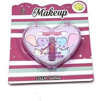 Cajita de cosméticos para niñas corazón rosa