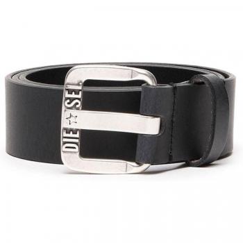 Ceinture homme Diesel en cuir avec boucle en métal noir 100 cm