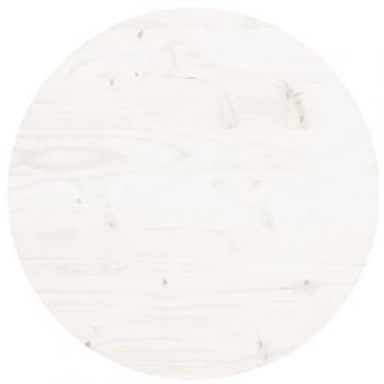 VidaXL Round White Table Top Ø40x3 cm Solid Pine Wood