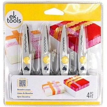 Pack of 4 White EK Success Decorative Scissors